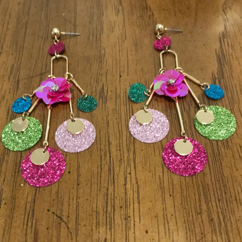 Kohl’s Chandelier Bright Colored Earrings.